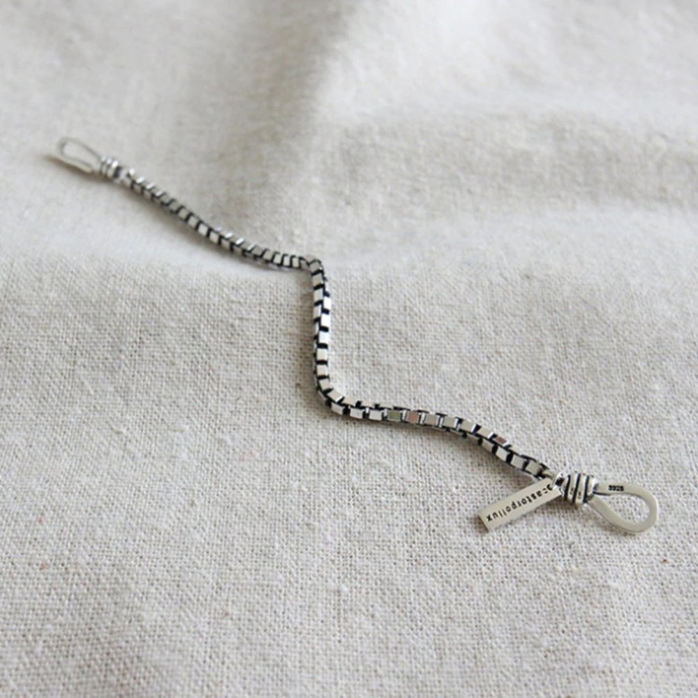 *NEW 925 Sterling Silver Vintage Chain Bracelet - Picture 7 of 12